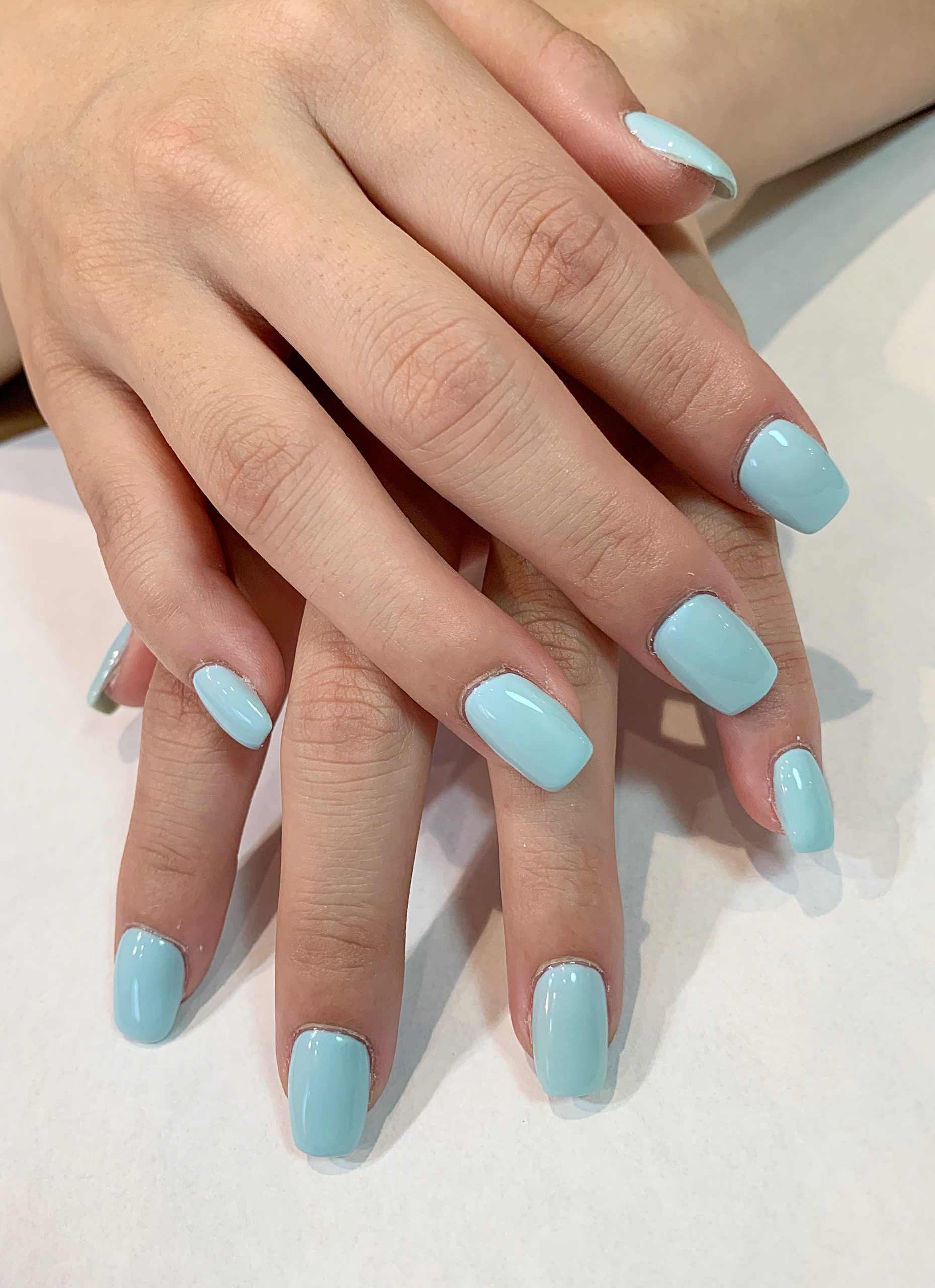 ワンカラーネイル#水色#マーメイドブルー - 門真市のネイル