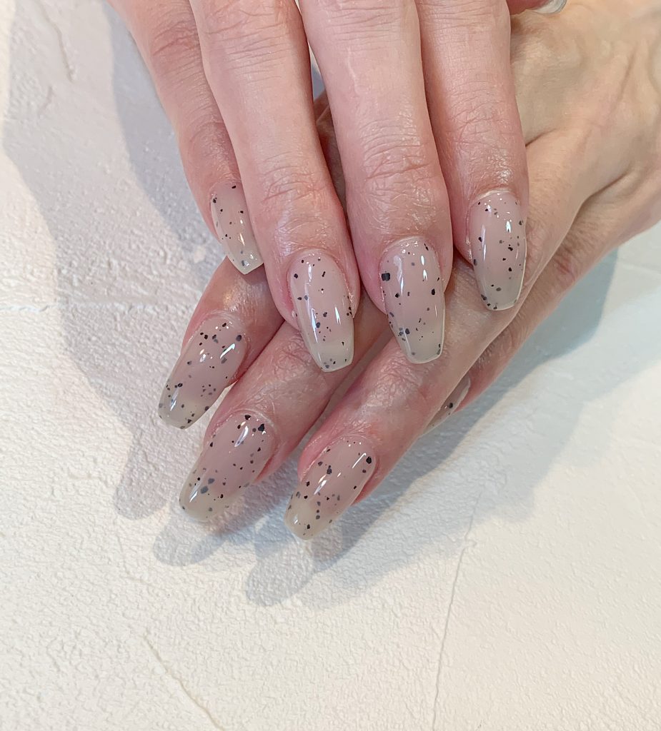 ダルメシアンジェルネイル ワンカラー 門真市のネイルサロン Kiko Nail ダルメシアンジェルネイル ワンカラー 門真市のネイルサロン Kiko Nail
