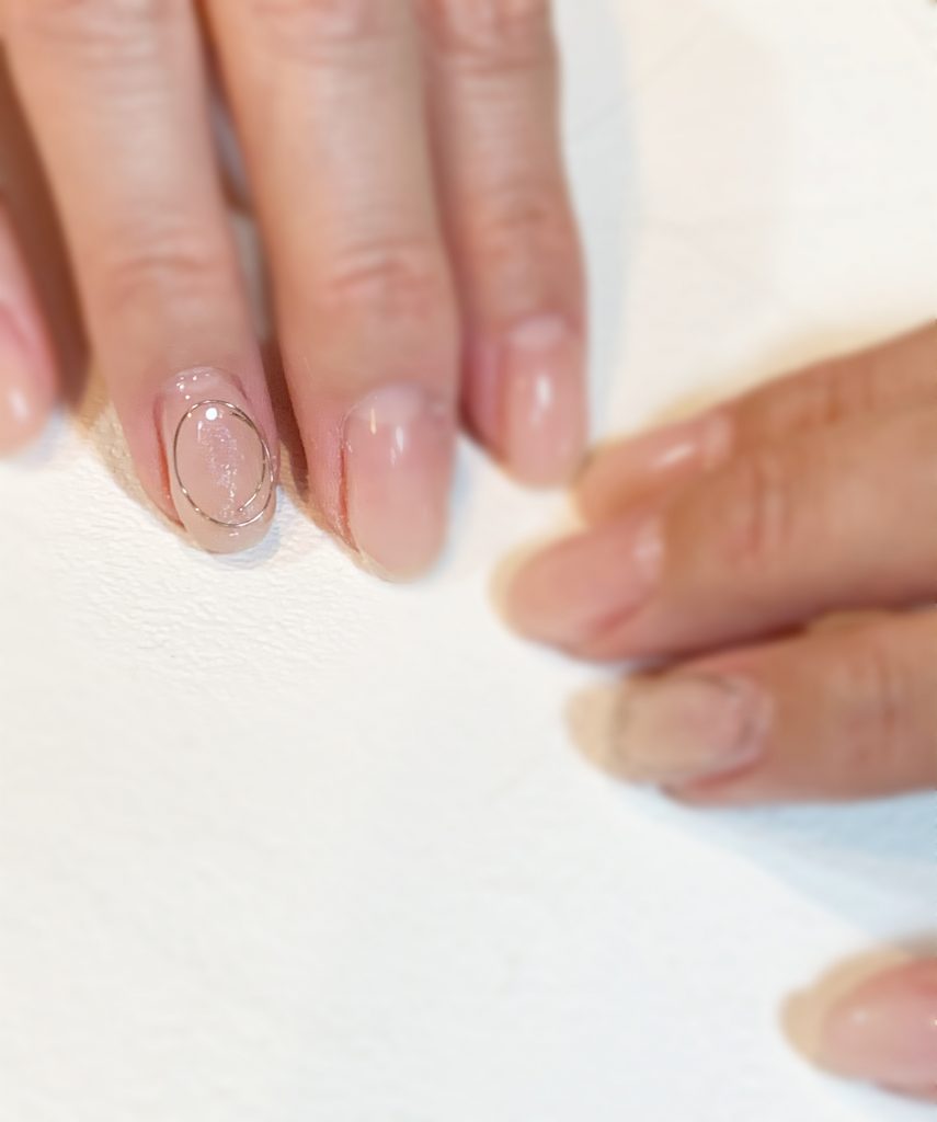 シンプルにワイヤーon クリアネイル ワイヤーネイル 門真市のネイルサロン Kiko Nail