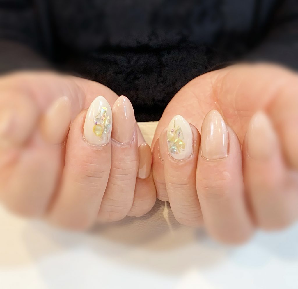 #シンプル#ワンポイント#シェルアート