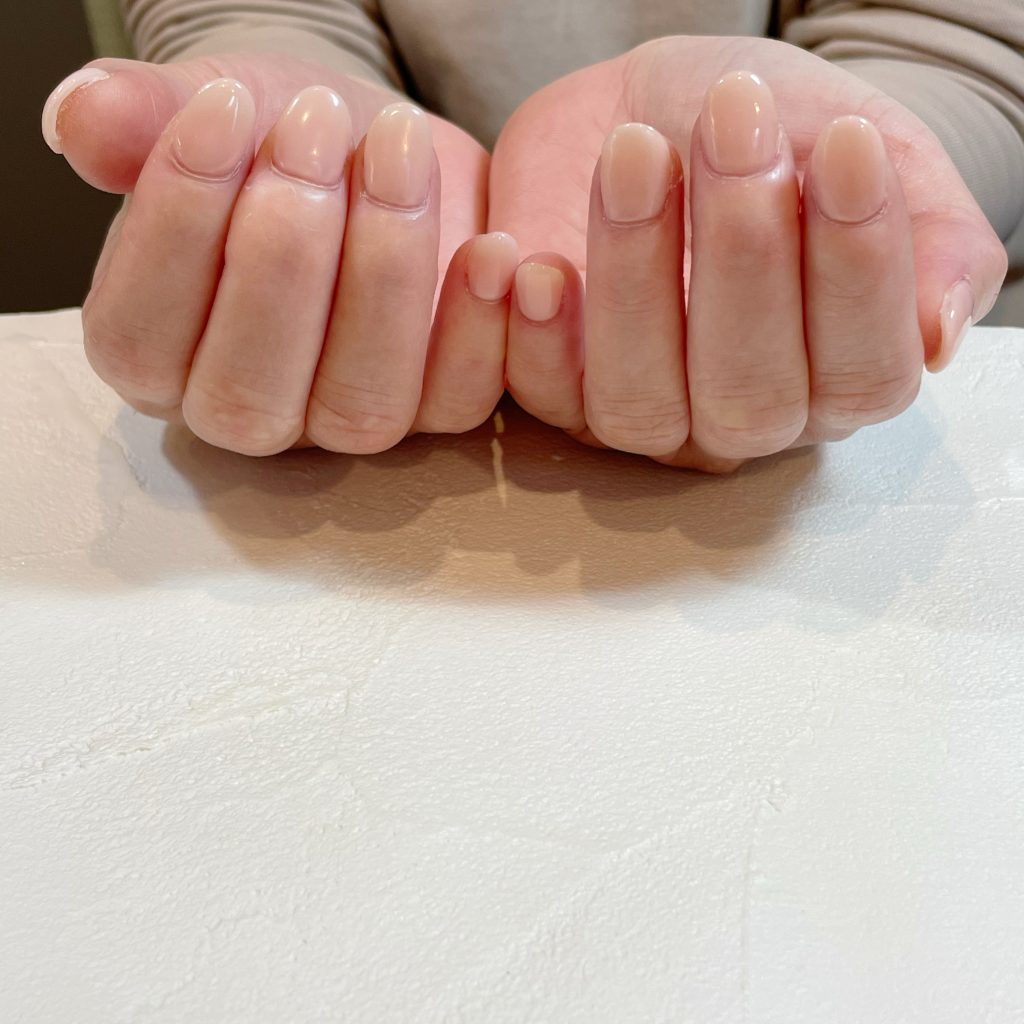 #ワンカラーネイル#ベージュピンク