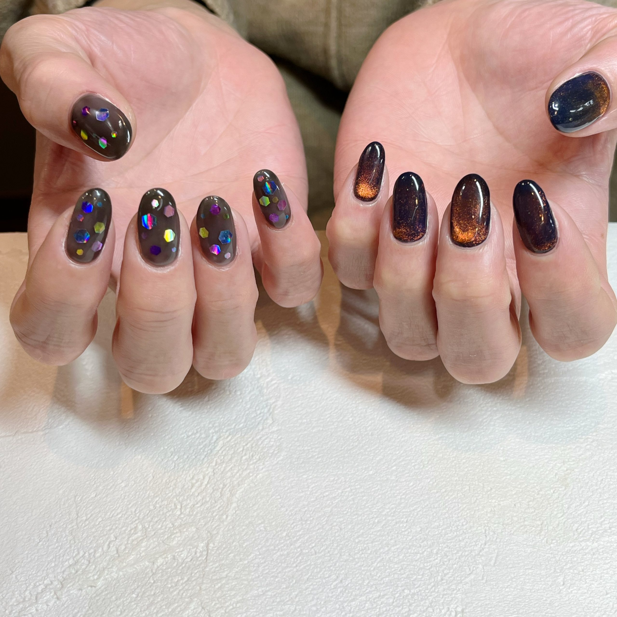 ネイルチップ オーダー ネイビー マグネット フレンチ キルティング サブカル ネイルチップ オーダー ネイビー マグネット フレンチ キルティング