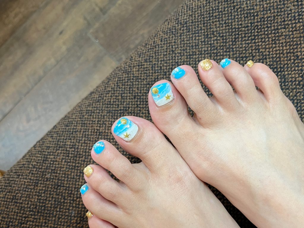 フットジェル　海ネイル⛱️