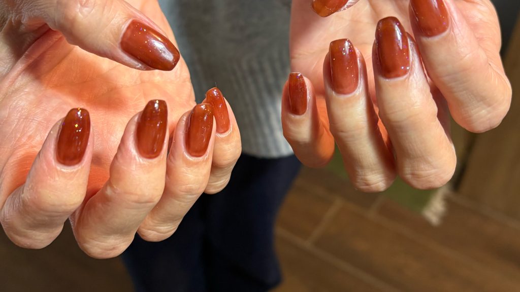 シアーブラウン×微細オーロラ