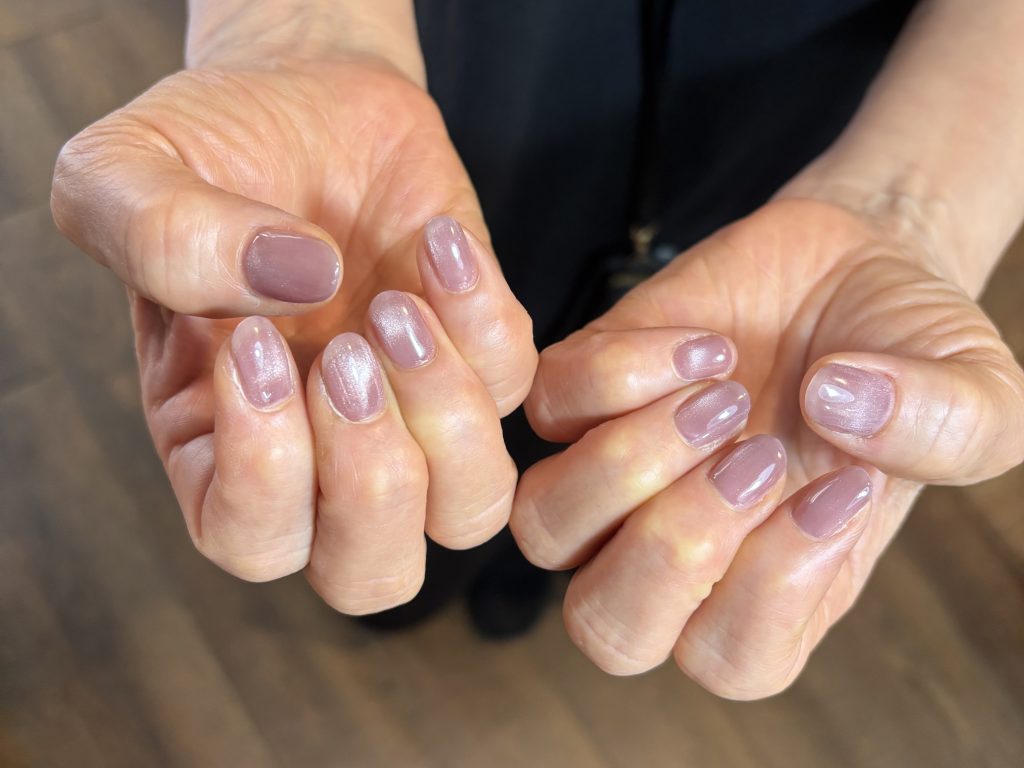 パープルグレージュマグ