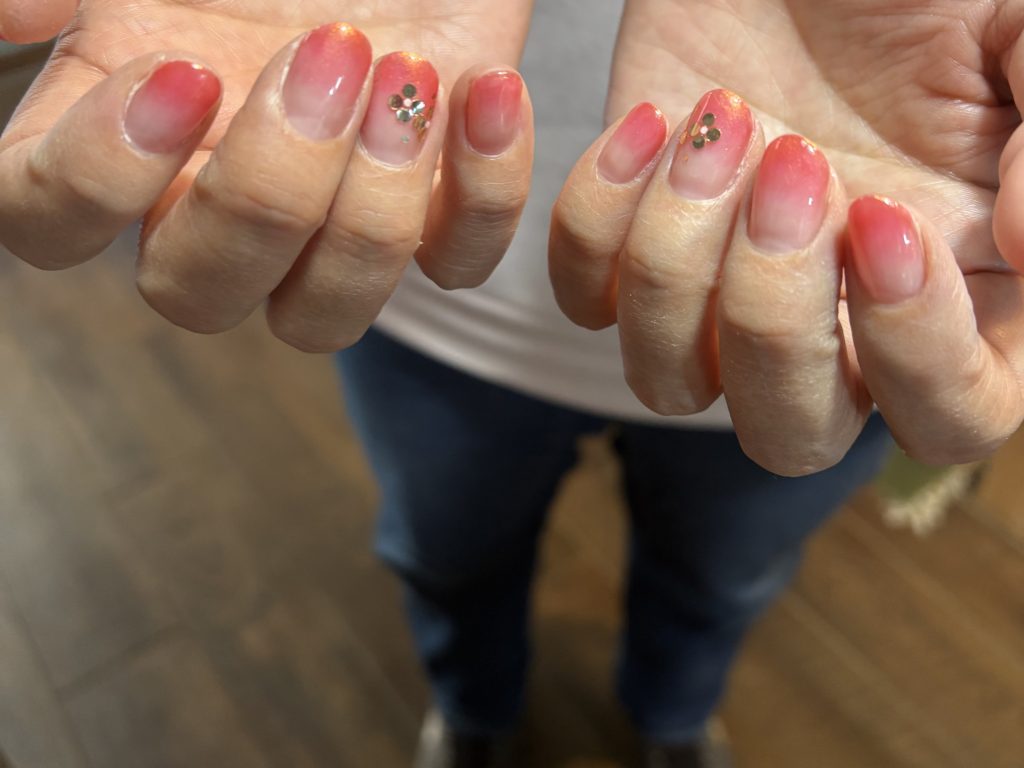 グラデーション×ホロフラワー