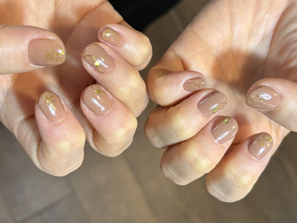 シンプル ハートネイル