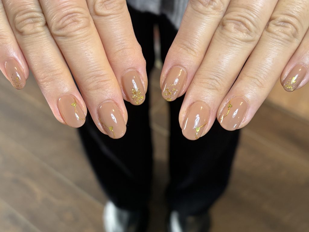 シンプル ハートネイル