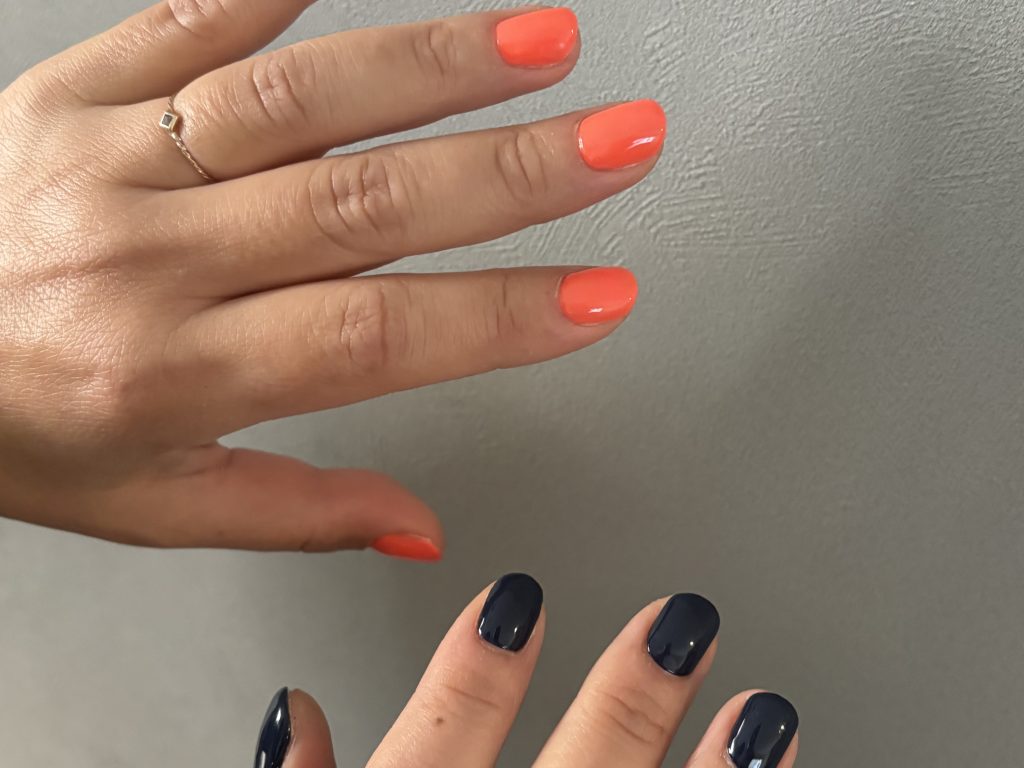 ネイビー×ネオンオレンジ