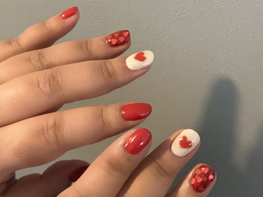ハート バレンタインネイル