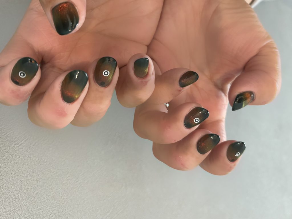 オレンジマグ×深みグリーン