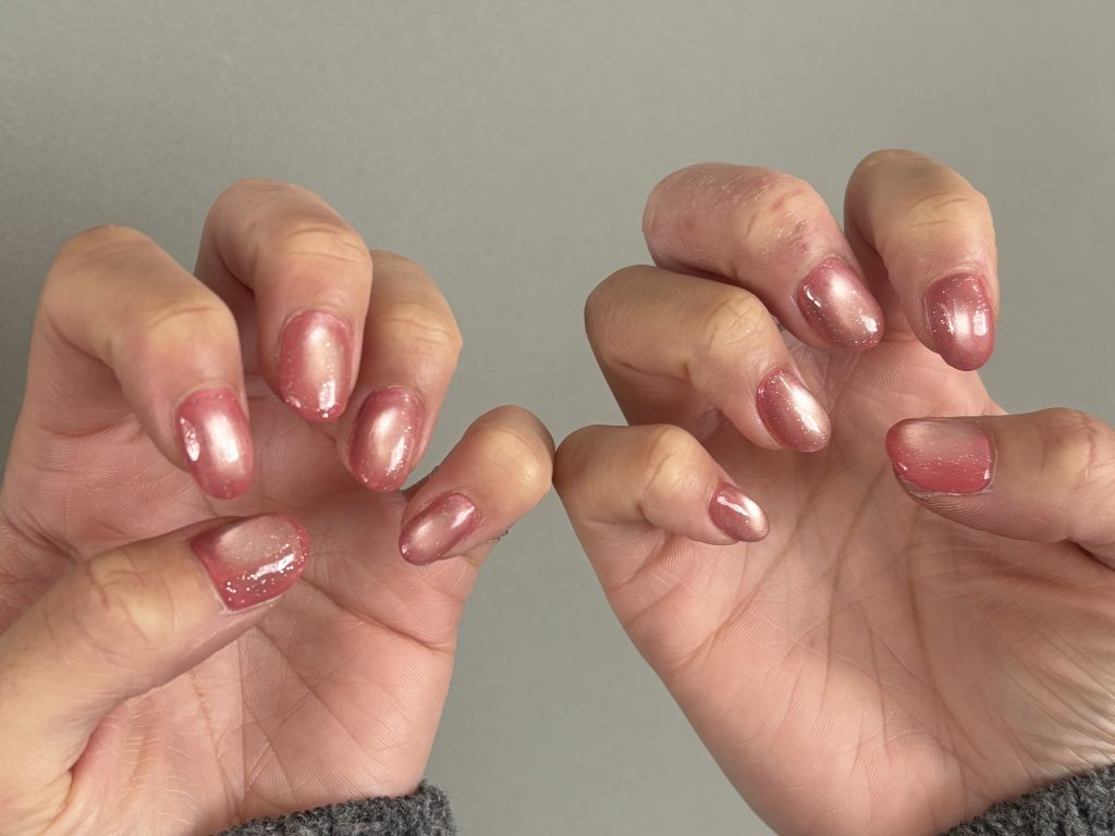 ピンク×ベージュマグ