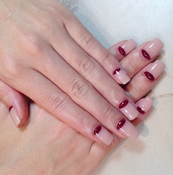 nudie×ボルドー×ハーフムーンFrench。