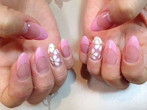 シンプル ・ Flower NAIL。